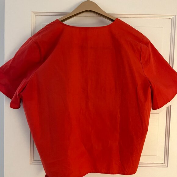 Sunset Orange Wrap Top - Picture 3 of 3